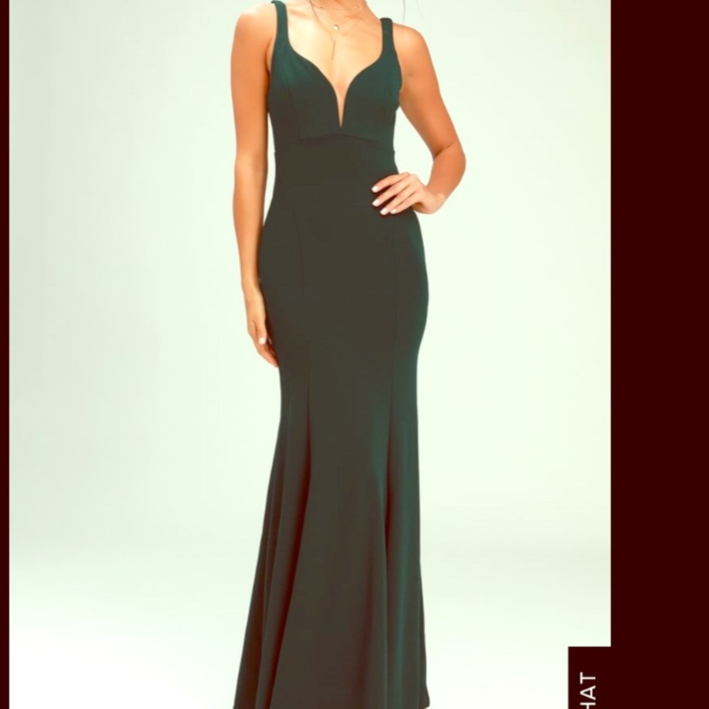 Lulus Emerald Green Aperitif evening gown